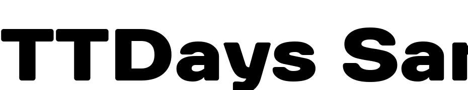 TTDays Sans Black Yazı tipi ücretsiz indir